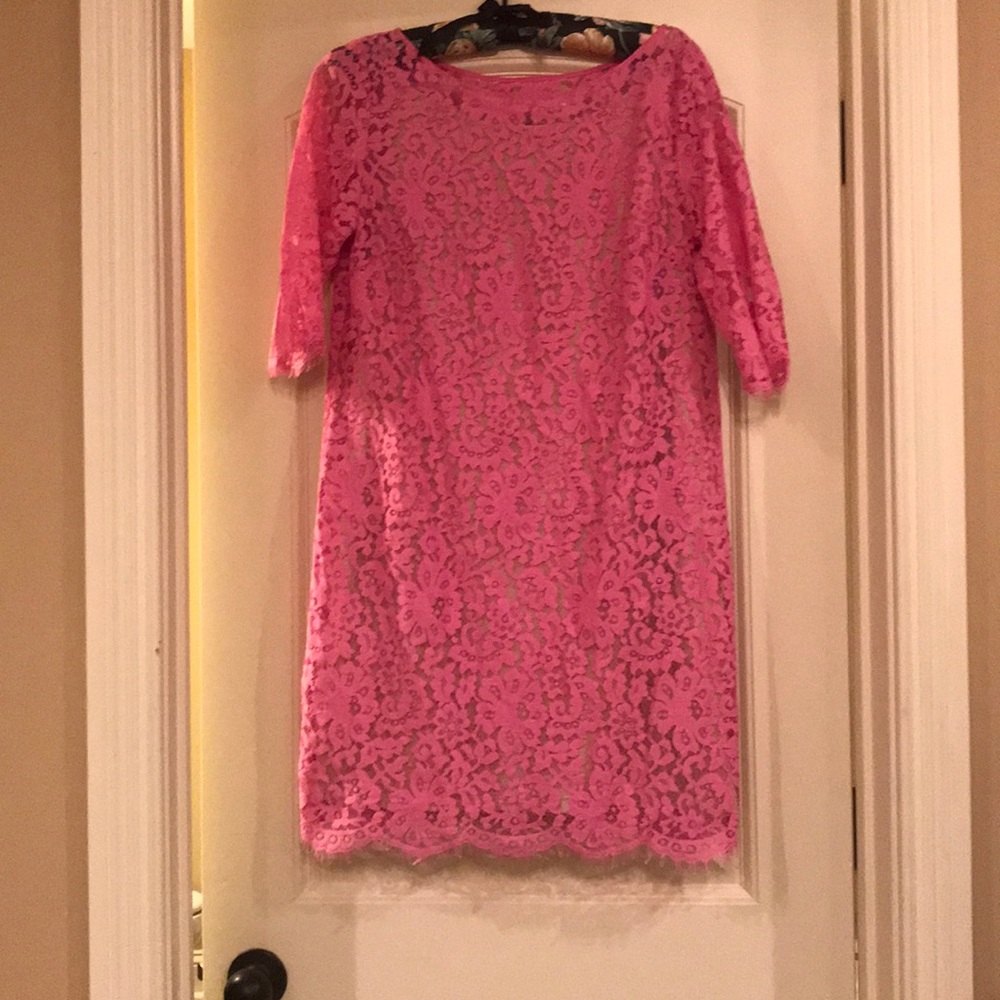 Robert Rodriguez Pink Lace Dress Size 6
